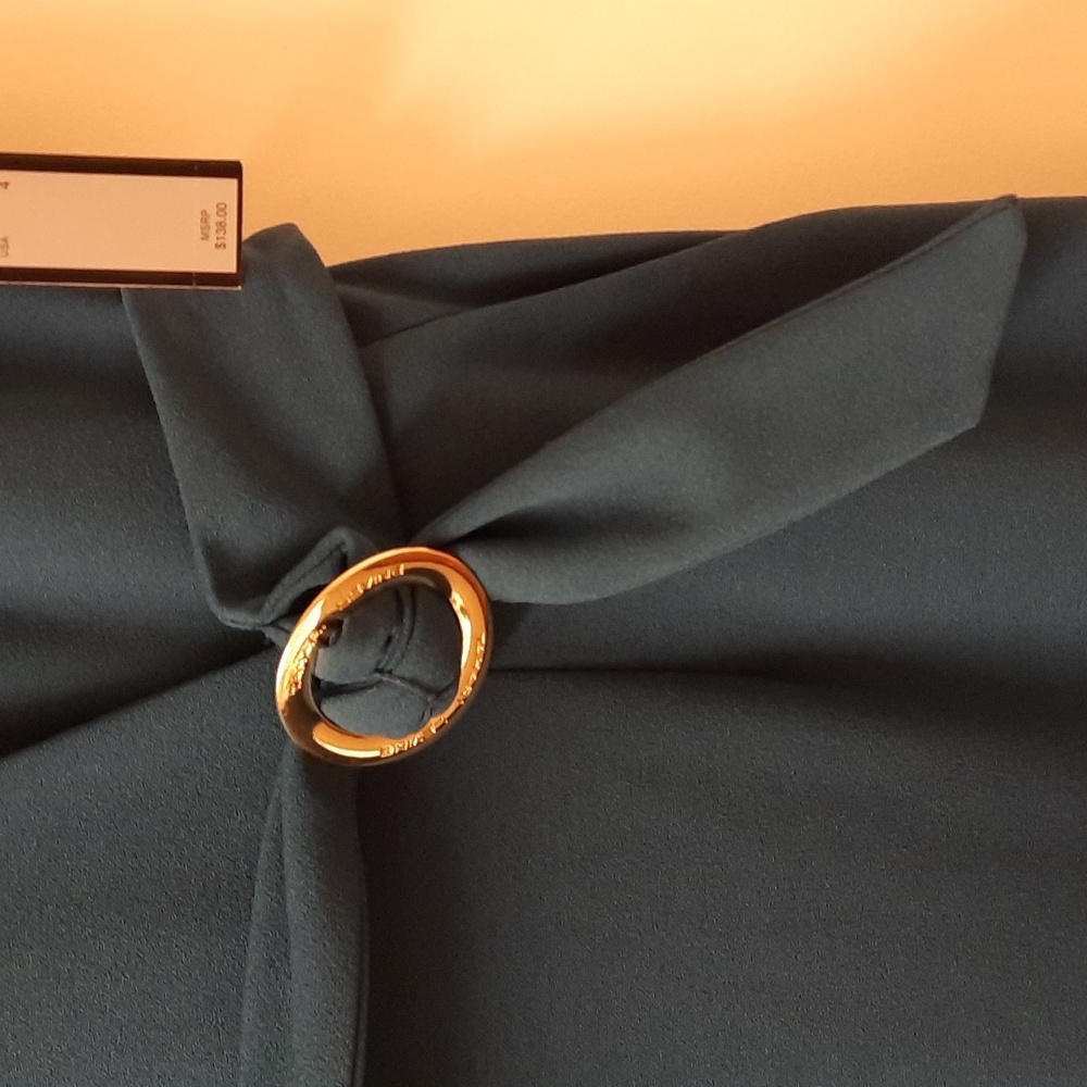 NWT, Tahari ASL Teal Belted Jumpsuit - Picture 4 of 14
